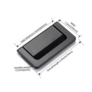 Oukali Modern moda mobilya çekmece kabin çekme kolu mutfak Dresser siyah 64mm gizli çeker çinko kolları - Product Image 4