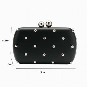 Borsa da Sera con Chiusura a Scatto <span class=keywords><strong>e</strong></span> Perline per Donne, Pochette <span class=keywords><strong>Nera</strong></span> da Festa, Elegante Borsa Quadrata <span class=keywords><strong>Bianca</strong></span> a Tracolla per Matrimoni <span class=keywords><strong>e</strong></span> Banchetti - Product Image 5