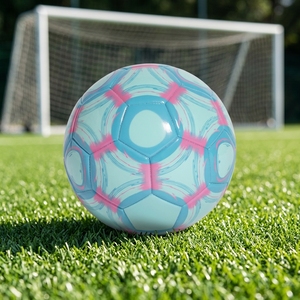 Balón de Fútbol Personalizado Estilo <span class=keywords><strong>Messi</strong></span> Rosa y Azul, Tamaño PVC PU, Balón de Entrenamiento para Niños y Jóvenes, Regalo Promocional - Product Image 3
