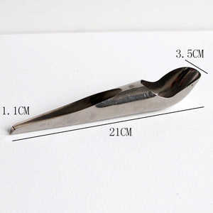 Mangeoire en acier inoxydable Mangeoire à oiseaux Cuillère <span class=keywords><strong>Spatule</strong></span> alimentaire Ajouter de l'eau Ajouter de la nourriture Ustensiles pour oiseaux Fournitures Cage à oiseaux Accessoires - Product Image 3