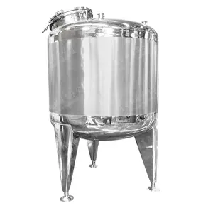 可定制大容量果汁储罐不锈钢牛奶冷却罐立式储罐带人孔