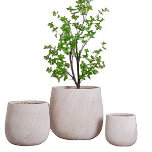 Vaso <span class=keywords><strong>da</strong></span> <span class=keywords><strong>Esterno</strong></span> in Argilla Fibrosa Atlantica Extra Large, Ecologico, Durevole, Leggero, Intagliato a Mano, Stile Moderno e Semplice, per Piante - Product Image 2