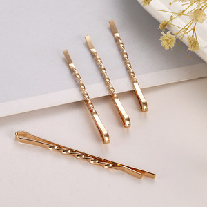 Épingle à cheveux ondulée dorée 5,5 cm, pince à cheveux de haute qualité, accessoire de bijouterie pour usage quotidien - Product Image 3