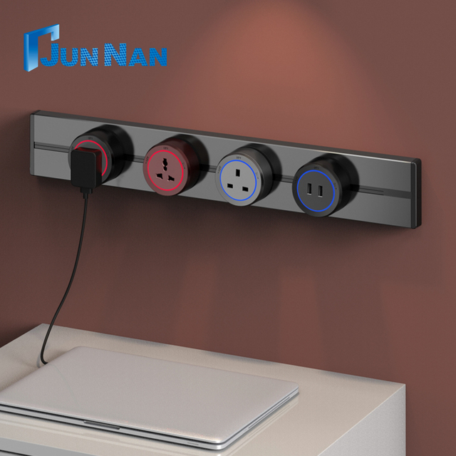 Electrical Equipment Intelligent Office Power Strip Electric Smart Wall Meeting Socket Extension Power Track Socket