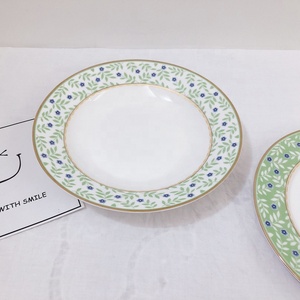 Korean Ins Retro Phnom Penh Apple Green <b>Ceramic</b> Dinner <b>Plate</b> Steak Western Food <b>Plate</b> Dessert Salad <b>Plates</b> - Product Image 6