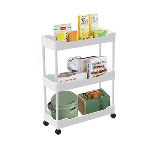 Carrito de almacenamiento de cocina de nuevo diseño de fábrica, carrito de almacenamiento de baño multicapa de gran capacidad, estante con ruedas - Product Image 2