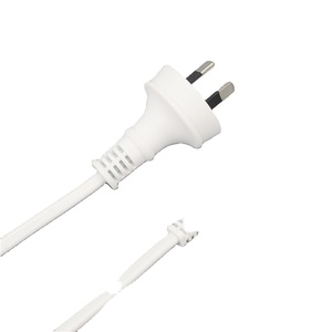 Sekiz karakterli tüp ile iki çekirdekli Australi stdard saf bakır güç kablosu 2 fiş Australi fiş tel düz beyaz güç - Product Image 1