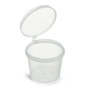 Amostra grátis copos de molho plásticos transparentes descartáveis de 1oz com tampas, copos de porção com tampas, copos de lembrança