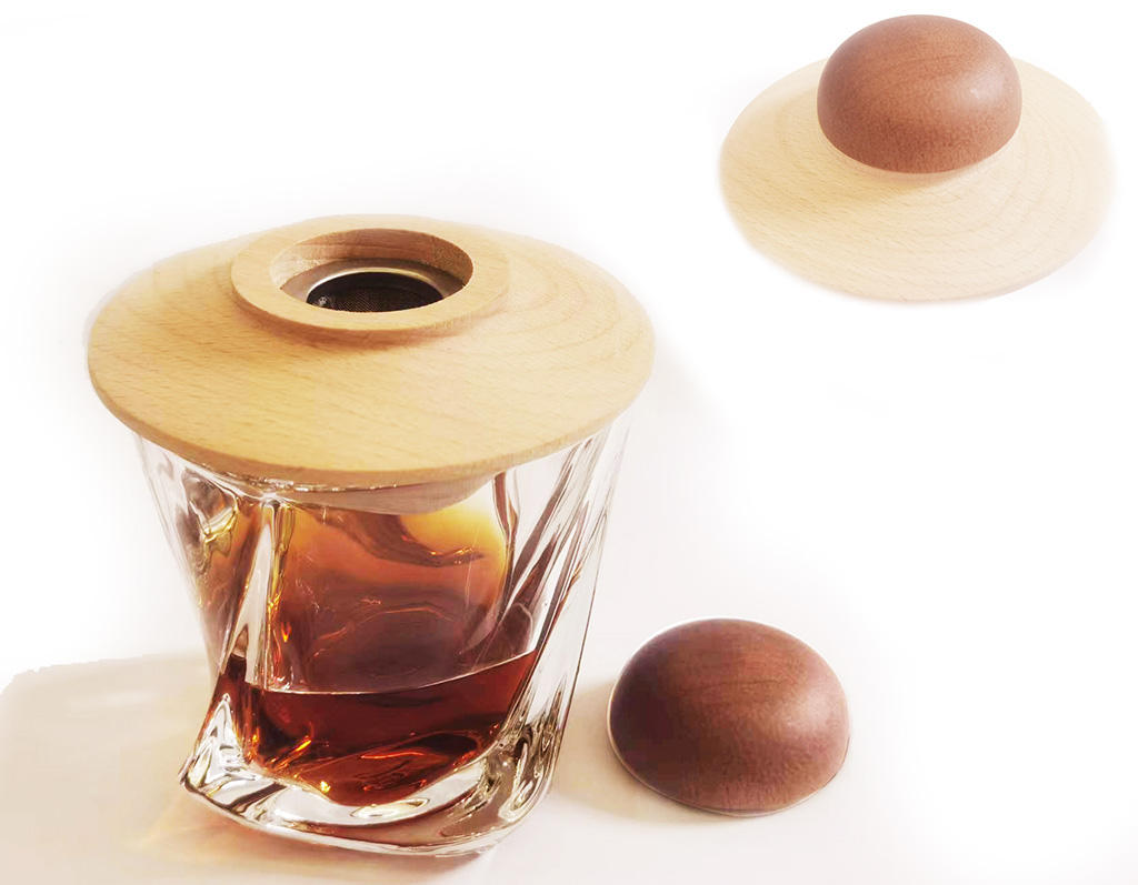 Fumoir à cocktail avec bois de hêtre naturel