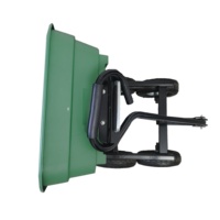 Chariot à plateforme à châssis en acier, à quatre roues, conteneur roulant, remorque utilitaire, chariot de jardin basculant, outils mobiles en plastique pour la maison