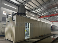 Machine à glace en blocs conteneurisée de 5 tonnes/24h avec chambre froide de stockage de glace