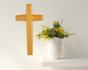 Croix religieuse en bois de <span class=keywords><strong>hêtre</strong></span> <span class=keywords><strong>massif</strong></span> de haute qualité, gravée, écologique, souvenir pour la maison, décoration murale, vente en gros - Product Image 6