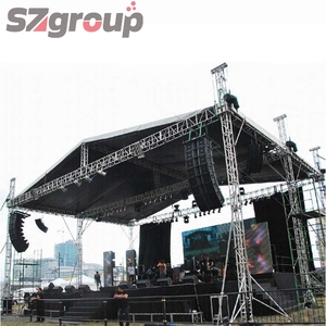Structure de scène en aluminium à montage rapide, structure de scène pour concert, scène portable, enceintes suspendues, éclairage, haute qualité - Product Image 1