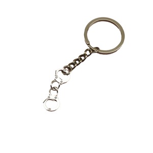 Doppel-Handschellen-Schlüsselanhänger Antik-Bronze Zinklegierung Accessoire für Polizei-Akademie Abschlussgeschenk - Product Image 5