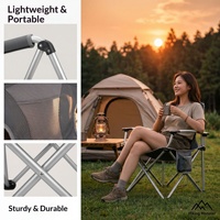 Chaise pliante portable en aluminium pour l'extérieur, fauteuil de loisirs en maille, chaise de camping, pêche, plage, en tissu Oxford, fournitures d'extérieur