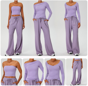 Automne et hiver nouveau <span class=keywords><strong>pantalon</strong></span> de Yoga en corde de gaufre femmes <span class=keywords><strong>taille</strong></span> haute Super élastique décontracté <span class=keywords><strong>pantalon</strong></span> ample course Fitness <span class=keywords><strong>pantalon</strong></span> - Product Image 3