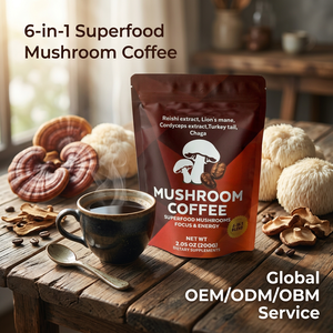 Café Instantáneo de Hongos Personalizado OEM con Complejo de 7 Hongos para Mejorar la Concentración y Apoyar la Inmunidad, Marca Privada ODM - Product Image 1