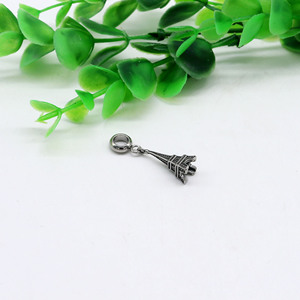 Colgante de la Torre Eiffel de yunnique, dije de acero inoxidable para pulseras, accesorios de joyería DIY, regalo - Product Image 4