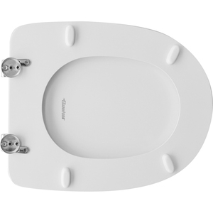 Sedile WC Allungato a Sgancio Rapido per Cesame Aretusa Vase, Chiusura Ammortizzata, Cerniera Moderna a C, in Plastica PP Bianca per Bagno - Product Image 3