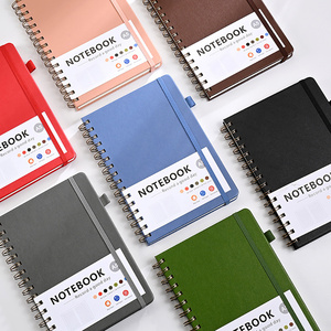 Carnet de notes A5 en cuir PU personnalisable avec logo, pages lignées écologiques, spirale, pour étudiants et usage bureautique - Product Image 2