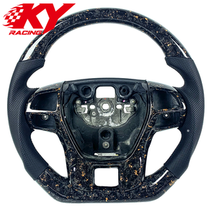 Volant sport personnalisé en fibre de carbone forgée orange et cuir noir pour Ford Ranger Raptor Expedition Everest Explorer - Product Image 1