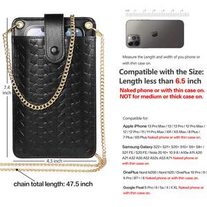 Portefeuille pour téléphone portable, petit sac à bandoulière avec fente pour carte, adapté à l'<span class=keywords><strong>iphone</strong></span> 13 12 11 Pro Max XR (noir) - Product Image 4