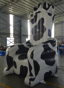 Promotion publicitaire personnalisée canapé gonflable mobilier gonflable avec impression complète <span class=keywords><strong>du</strong></span> logo chaise gonflable géante en PVC pour vache - Product Image 3