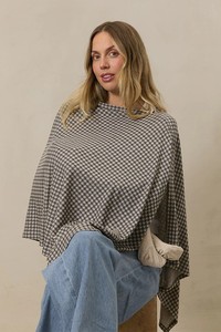 Copertura per Allattamento Traspirante in Mussola, 100% Cotone, Motivo a Quadri, Vestibilità Comoda, Grembiule per Mamme - Product Image 4