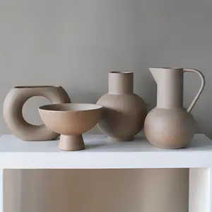 Vaso cinese semplice in ceramica semplice decorazione per la casa soggiorno vasi decor tavolo da pranzo creativo in ceramica vaso di fiori in ceramica