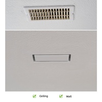 Grille de ventilation moderne en acier galvanisé et ABS pour installation murale ou au sol