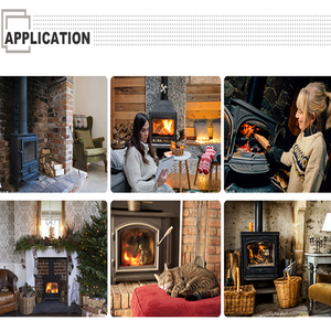 Poêle à <span class=keywords><strong>bois</strong></span> portable compact <span class=keywords><strong>pour</strong></span> la combustion et le chauffage, avec application de foyer autonome - Product Image 4