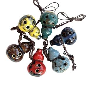 Flûte en céramique petite gourde Ocarina flûte à changement de four artisanat flûte Ocarina <span class=keywords><strong>instrument</strong></span> de musique en céramique fait main de haute qualité - Product Image 1