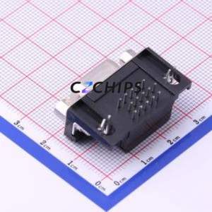 DS1038-15FBNSiA74-0CC D-Sub/VGA Connector Bent Lead Through Hole Connector High Density D-Sub Female 15P Right Angle Insert - Product Image 2