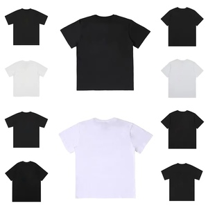 Low Cost Wholesale T-Shirts Summer Mens High Quality Designer White Cotton T Shirt Manufacturer Loose Tees Man Shirt - Product Image 1