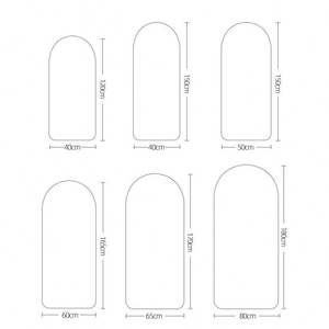 Sang Trọng Vàng Nghệ Thuật Deco Arched Rèn Khung Sắt Lớn Sàn Di Động Gương Với Kích Thước Tùy Chỉnh Cho Phòng Ngủ Và Phòng Tắm - Product Image 2