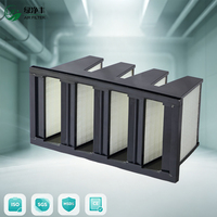 Filtre à cellules en V à efficacité moyenne, conception V-Bank, mini-plissé, pour climatisation HVAC, haut débit d'air, faible résistance, collecte de poussière