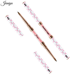 Pinceau <span class=keywords><strong>de</strong></span> sculpture 3D à double tête Kolinsky avec logo personnalisé, 7 modèles, manche en strass rose, plusieurs tailles, sable pur 100% - Product Image 4