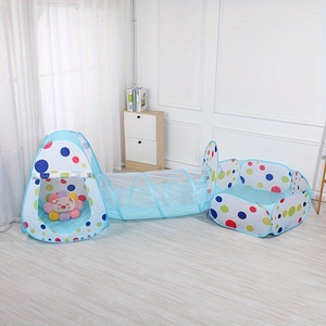 3pcs Garçons Enfants Tente de Jeu Baby Space World Playhouse Toy Toddler Princess Tent avec Ball Pool <span class=keywords><strong>Tunnel</strong></span> - Product Image 3