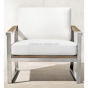 Außen gebürstetem edelstahl 3 sitz sofa und zwei stühle und ein kaffee tisch teak möbel garten sofa set - Product Image 2