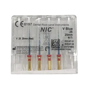 CE phê duyệt Nic nha khoa rốc-kênh cụ v-màu Xanh niti quay động cơ sử dụng qua lại tập tin 21mm 25mm 31mm