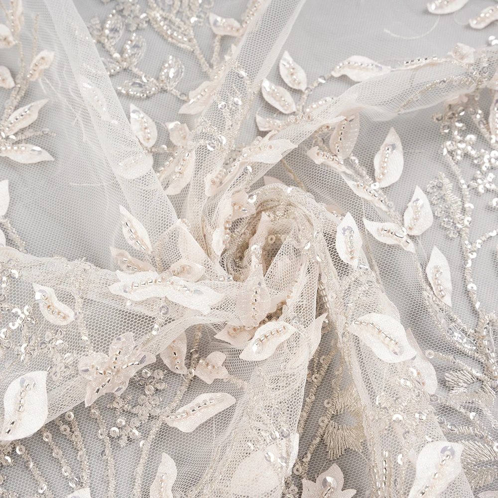 Роскошное Свадебное платье с 3d цветами, вечернее белое Тюлевое кружевное платье с вышивкой для свадебного платья