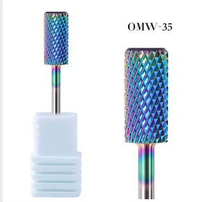 Foret à ongles en carbure arc-en-ciel fraise électrique enlever Gel polisseuse outil à ongles <span class=keywords><strong>ponceuse</strong></span> pour outils de manucure forme conique OEM - Product Image 5