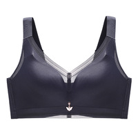 Soutien-gorge en dentelle élégant pour femme, grande taille, sans armatures, push-up, sexy, confortable, bretelles larges, extensible, fin, vente en gros