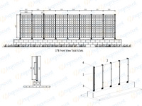 Fabricant de clôture solaire bifaciale verticale en acier Système de rayonnage solaire à montage au sol optimisé pour la ferme