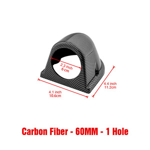 Neuer 60mm Universal Schwarzer Wassertemperaturanzeiger Einzel/Doppel/Dreifach Links-/Rechtslenker Auto-Messgerätehalter für Alle Fahrzeuge - Product Image 4