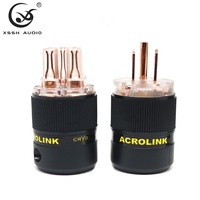 Amerikanischer Stromanschluss YIVO XSSH Hifi Audio & Video Rotkupfer 15A Strom Elektrischer Stecker Buchse 3-polig IEC US Stromverbinder