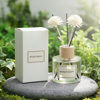 Bouteilles en verre vides de 100 ml, 150 ml, 200 ml, logo personnalisé, décoration intérieure, arôme liquide naturel, diffuseur de parfum à roseaux, aromathérapie