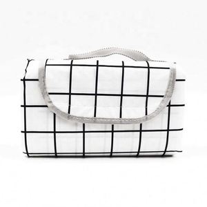 150CM*200CM Custom Printing White Plaid Leisure Outdoor Foldable Lightweight Durable Oxford Cloth Waterproof Reusable <b>Mat</b> - Product Image 1
