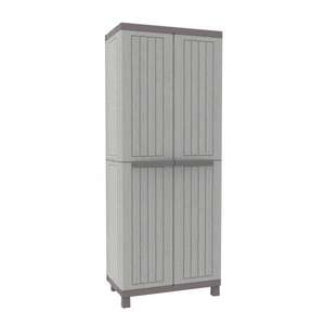 TERRY - 1002723 Gabinete de 2 puertas Acabado de madera sintética 68x39x170 - 3 estantes interiores ajustables-ARMARIOS EAN 8005646027239 - Product Image 1