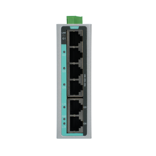 HWIOT 2-Port Industrial Gigabit Ethernet Switch 10/100/1000Mbps Non-PoE Unmanaged SNMP for Automation